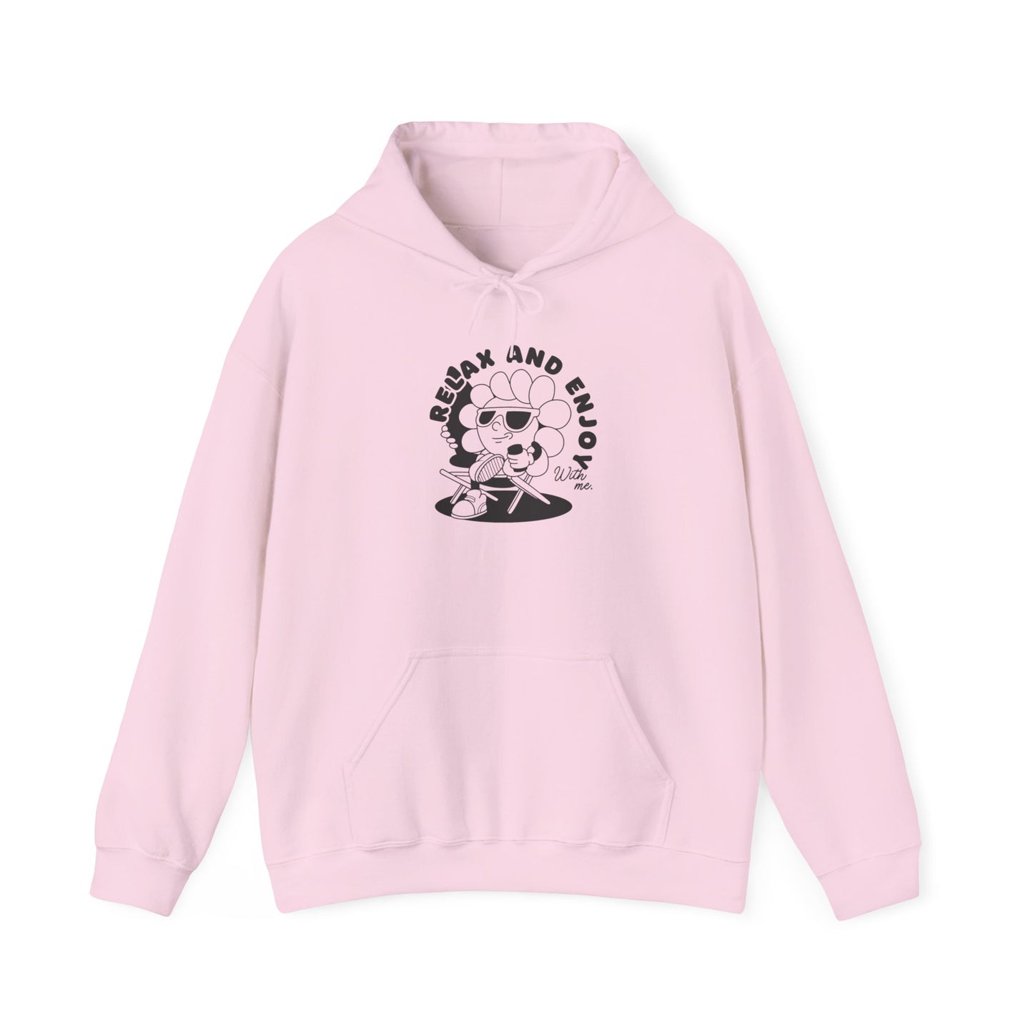 Relax and Enjoy Hoodie | Cozy Unisex Sweatshirt for Everyday Comfort, Gift for Friends, Casual Style, Relaxation Outfit, Cozy Lounge Wear