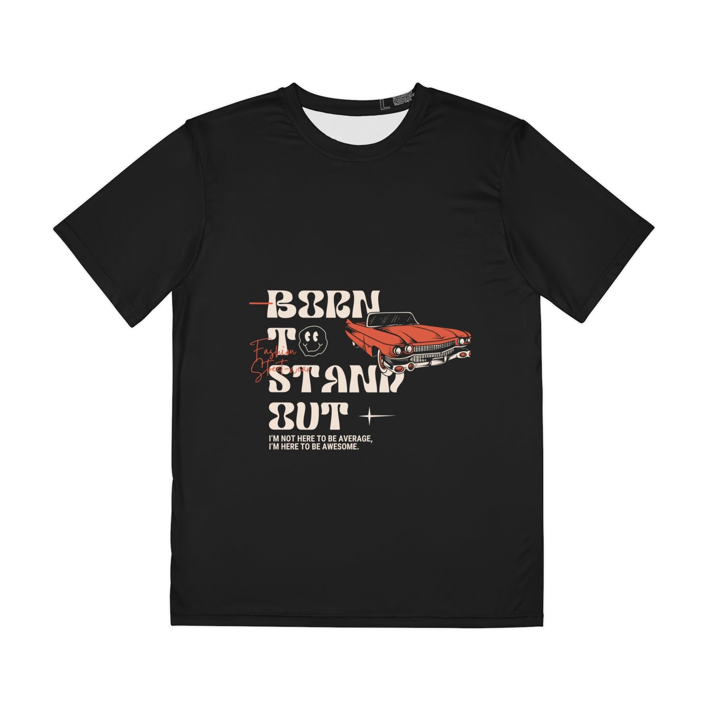 Born to Stand But Men's Polyester Tee, Car Lover Gift, Vintage Style Shirt, Casual Wear, Perfect for Fathers Day, Unique Gift Idea