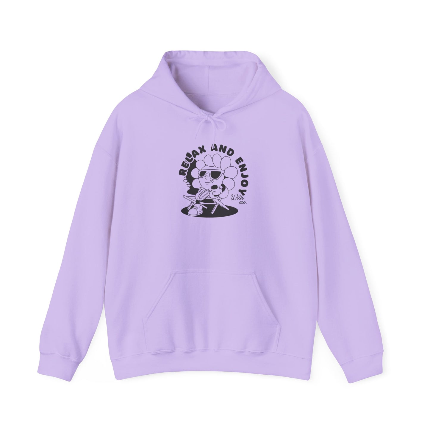Relax and Enjoy Hoodie | Cozy Unisex Sweatshirt for Everyday Comfort, Gift for Friends, Casual Style, Relaxation Outfit, Cozy Lounge Wear