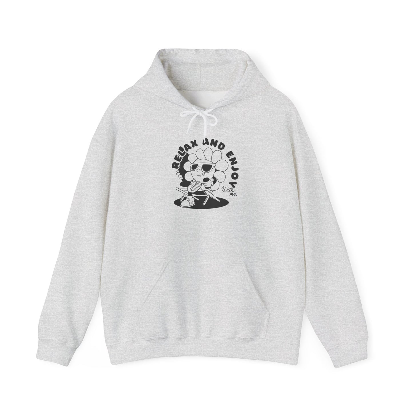 Relax and Enjoy Hoodie | Cozy Unisex Sweatshirt for Everyday Comfort, Gift for Friends, Casual Style, Relaxation Outfit, Cozy Lounge Wear