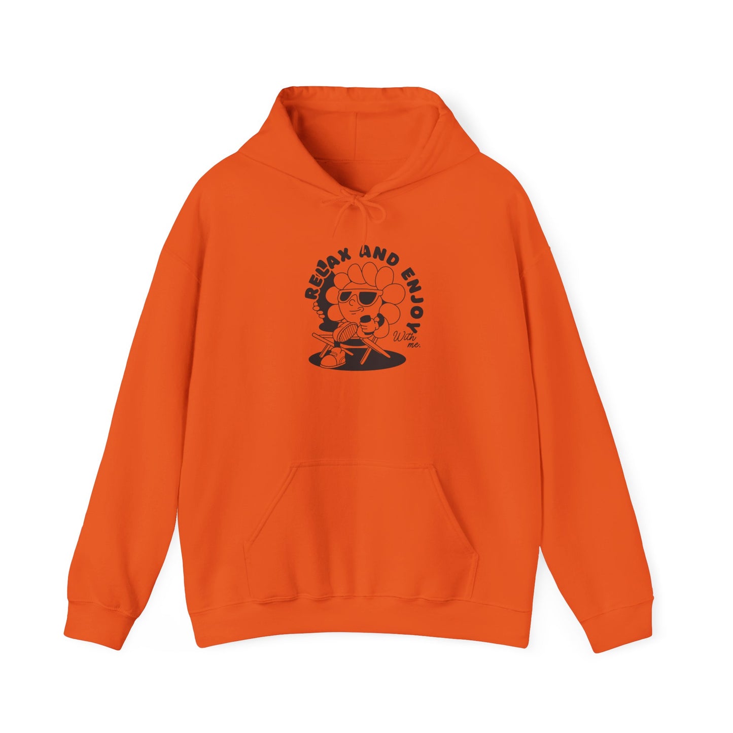 Relax and Enjoy Hoodie | Cozy Unisex Sweatshirt for Everyday Comfort, Gift for Friends, Casual Style, Relaxation Outfit, Cozy Lounge Wear
