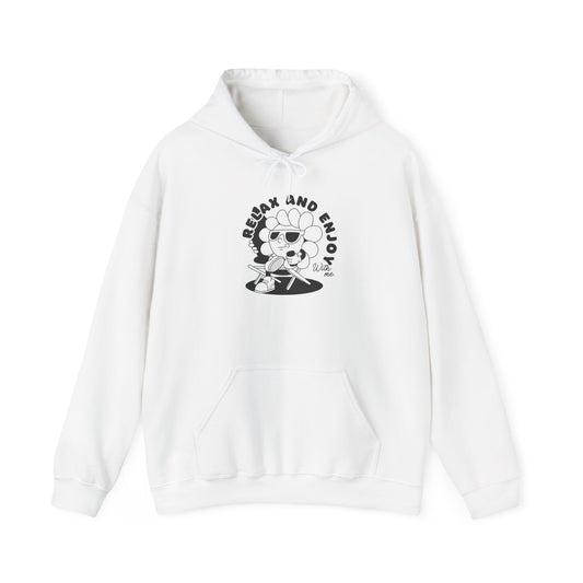 Relax and Enjoy Hoodie | Cozy Unisex Sweatshirt for Everyday Comfort, Gift for Friends, Casual Style, Relaxation Outfit, Cozy Lounge Wear