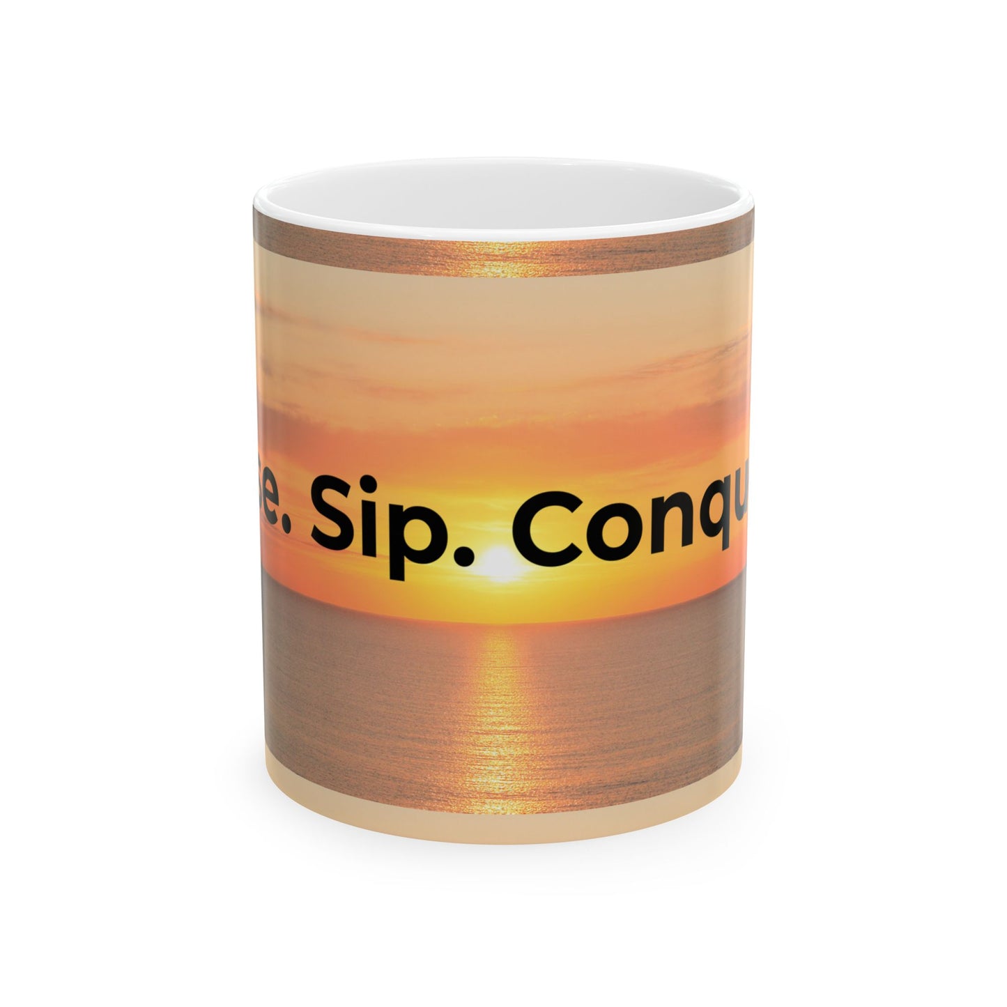 Sunset Inspiring Ceramic Mug | Sip. Conquer. Coffee Lover Gift | Motivational Drinkware | 11oz, 15oz Options | Perfect for Home [...]